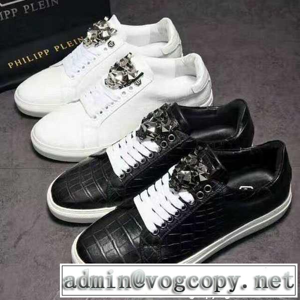 2017春夏 爆買い豊富な 2色可選PHILIPP PLEIN 個性派  激安大特価得価 フラットシューズ