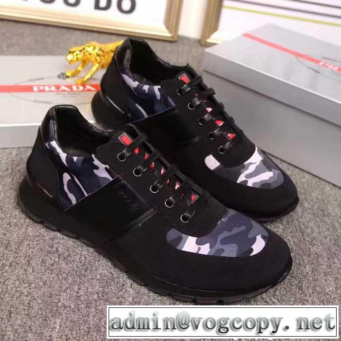 プラダ PRADA スニーカー HOT本物保証 2017 ナチュラルな素材感