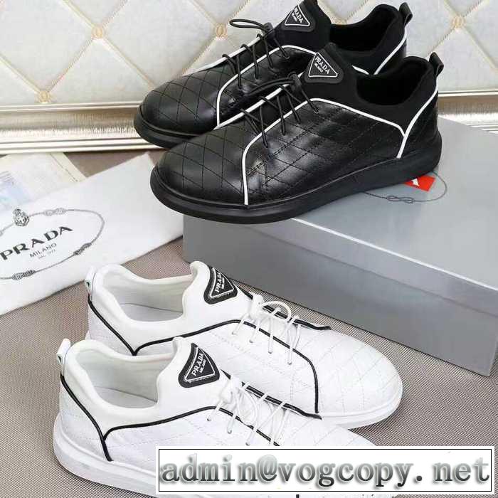 2色可選 プラダ PRADA スニーカーお得大人気 2017春夏 