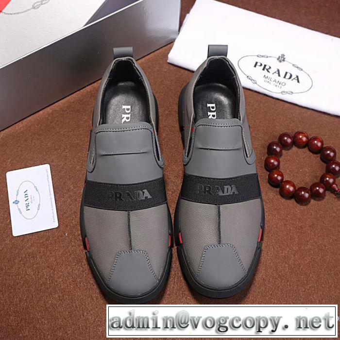 2017秋冬季超人気 2色可選 首胸ロゴ  カジュアルシューズプラダ PRADA
