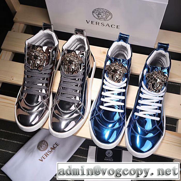 2017秋冬季超人気ハイトップシューズ 2色可選 超目玉 ヴェルサーチ VERSACE