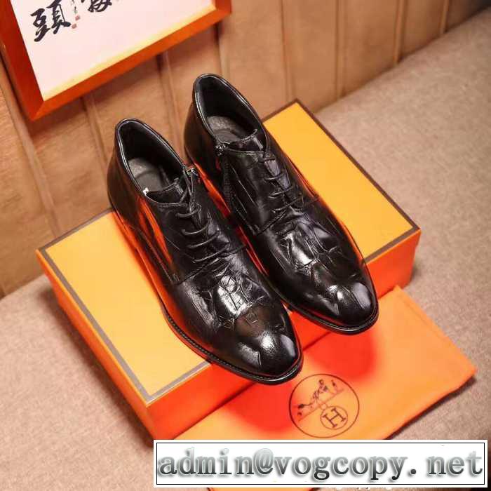  大人のセンスを感じさせる 2017年春夏新作エルメス HERMES 革靴 透湿?防水素材採用