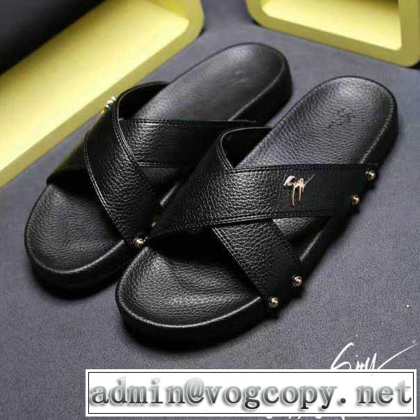  【人気ブログ掲載】Giuseppe Zanotti スリッパ 2色可選 2017春夏 ジュゼッペザノッティ