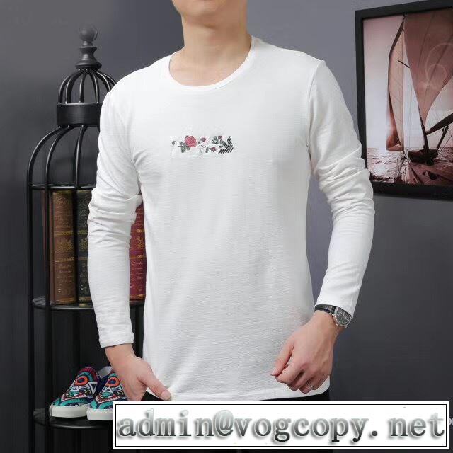 アルマーニ ARMANI 2017春夏 長袖Tシャツ 3色可選 【大人気】定番商品 高品質