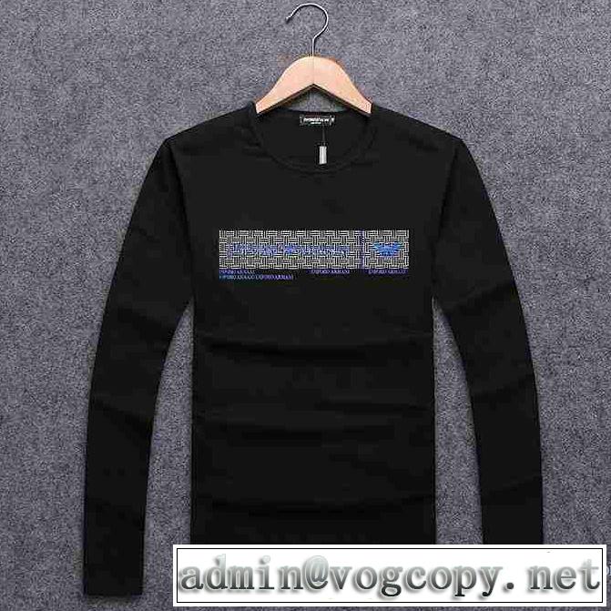 長袖Tシャツ 2017春夏 アルマーニ ARMANI 3色可選 強い魅力を感じる一枚