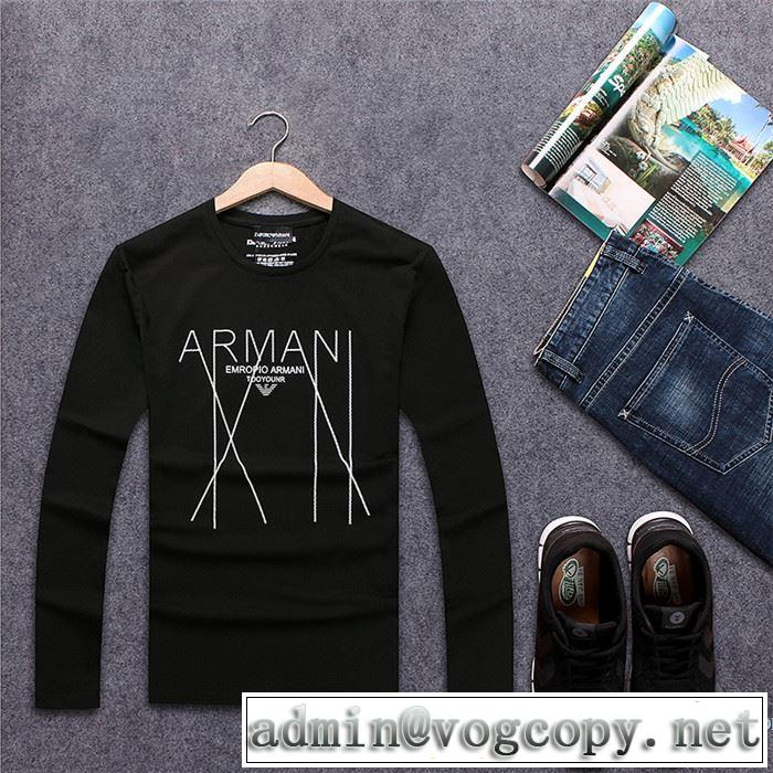 絶対オススメ? 長袖Tシャツ アルマーニ ARMANI 2017春夏 大絶賛！3色可選