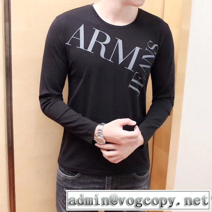 ◆モデル愛用◆ 2017秋冬 3色可選 長袖Tシャツ アルマーニ ARMANI