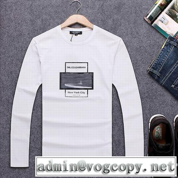 2017春夏 3色可選 ドルチェ＆ガッバーナ Dolce&Gabbana 長袖Tシャツ モデル大絶賛?