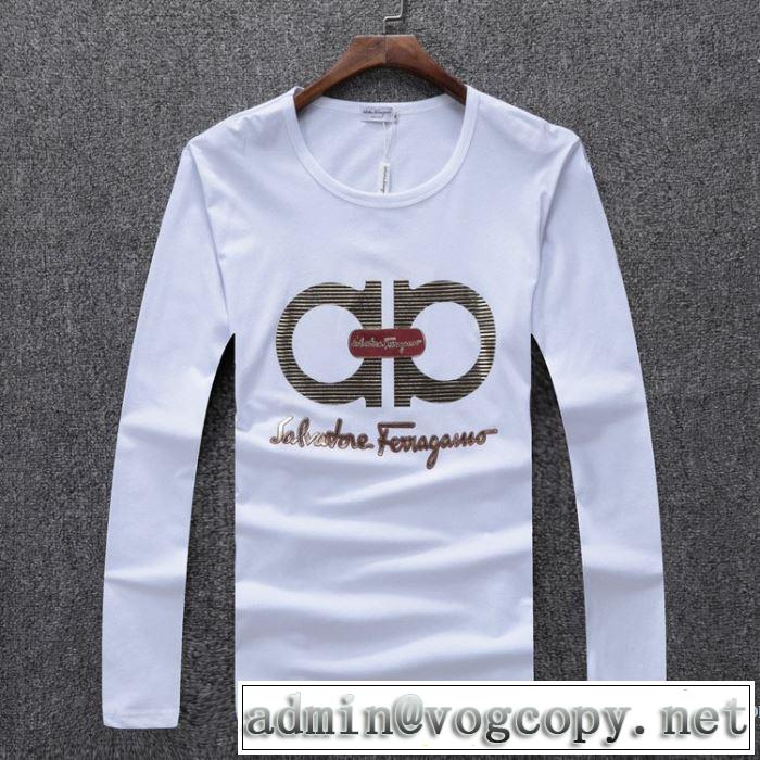 サルヴァトーレフェラガモ FERRAGAMO 2色可選 長袖Tシャツ 数に限りがある 2017秋冬