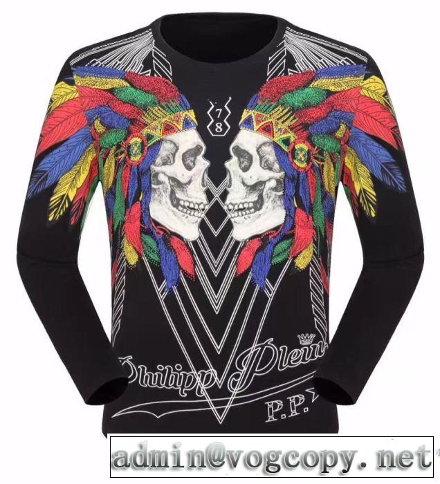 主役になる存在感 2017秋冬 2色可選 長袖Tシャツ フィリッププレイン PHILIPP PLEIN