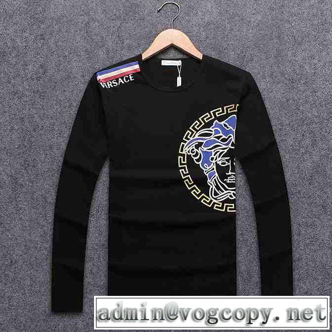 長袖Tシャツ 3色可選 人気新品★超特価★ 2017春夏 ヴェルサーチ VERSACE