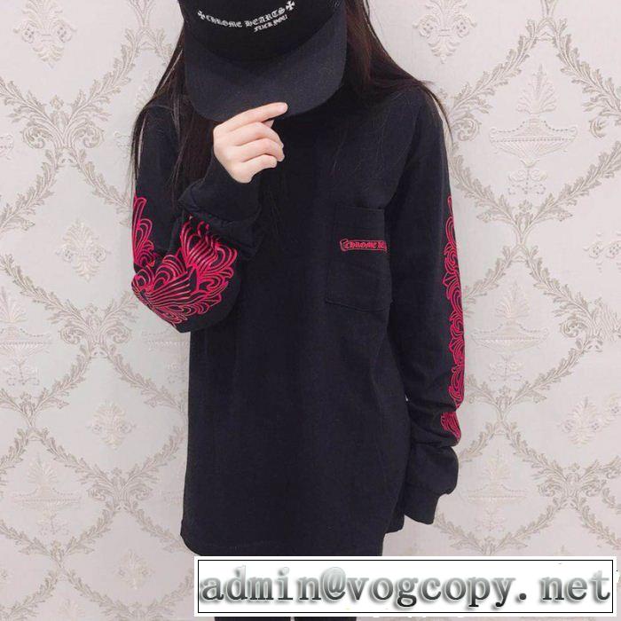  華やかさ満点 クロムハーツ CHROME HEARTS  長袖/Tシャツ 2色可選2018年秋冬入荷