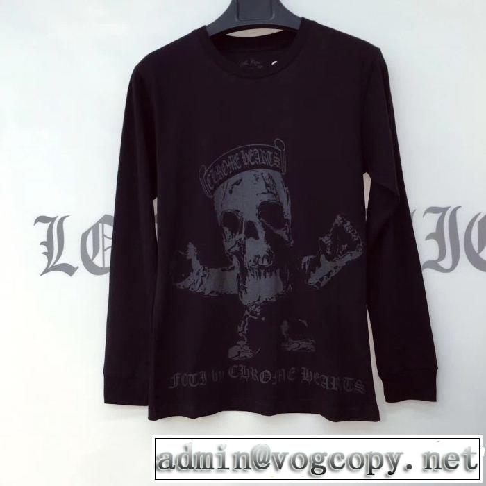 期間限定SALEクロムハーツ秋冬トレンド CHROME HEARTS人気デザインで欲しい  長袖/Tシャツ