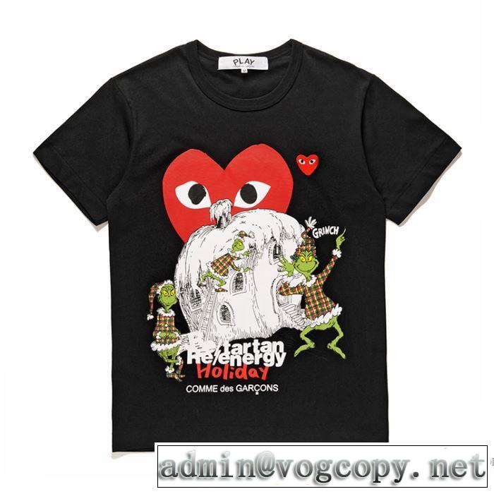  半袖Tシャツ 2色可選 18ＳＳ美品 コム デ ギャルソン COMME DES GARCONS これは欲しい
