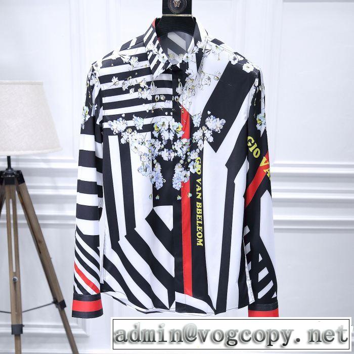 秋冬人気セール安いGIVENCHYジバンシー シャツ コピースリムメンズ長袖シャツオープンシャツ総柄ワークシャツトップス
