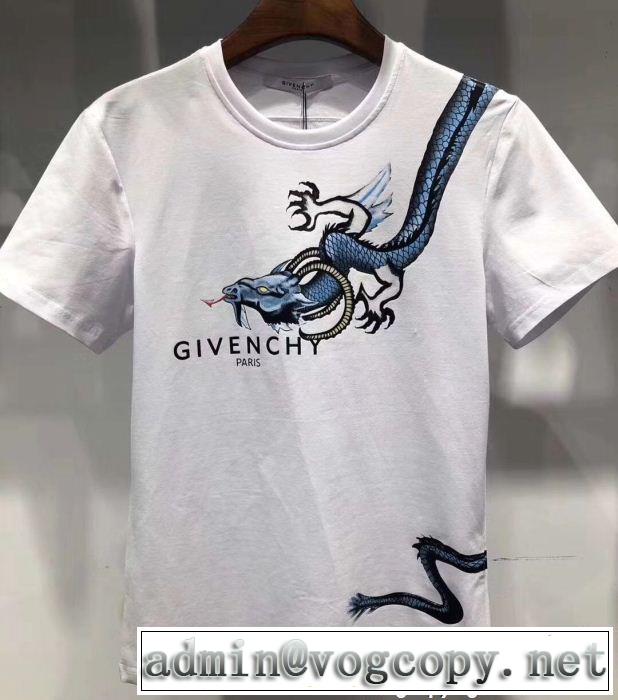  2018人気の主流アイテム 半袖/Tシャツ2色可選収縮性のあるジバンシー GIVENCHY