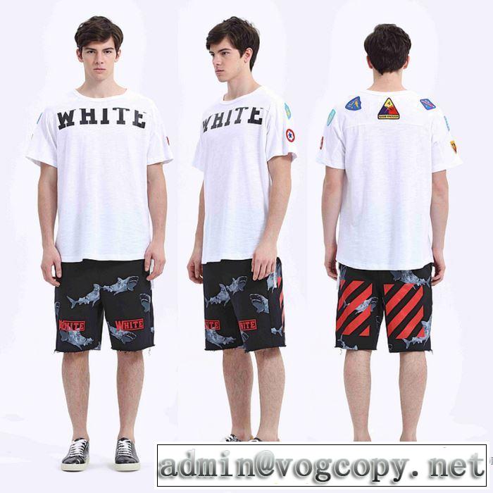 2018春夏新作3色可選 Off-White オフホワイト Tシャツ/半袖大人気☆NEW!!