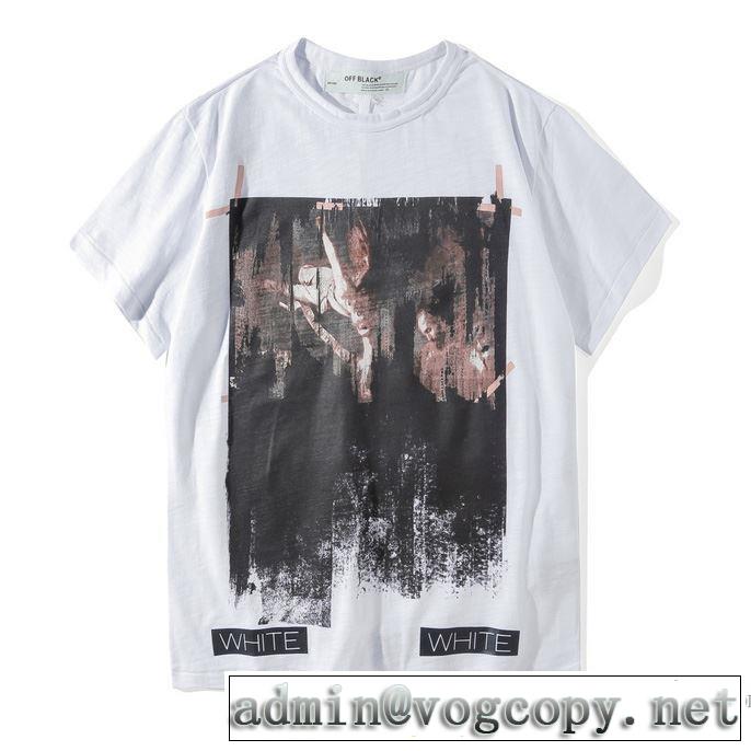 オフホワイト★安心★追跡付 2色可選Tシャツ/半袖2018春夏新作 Off-White