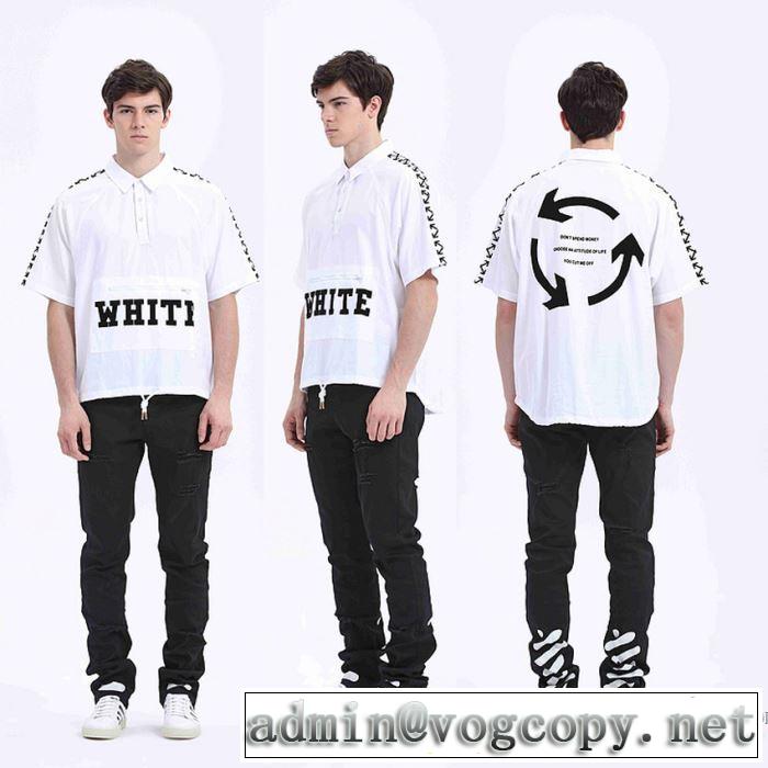 注目のアイテム 2018春夏新作Off-White オフホワイトTシャツ/半袖2色可選定番人気