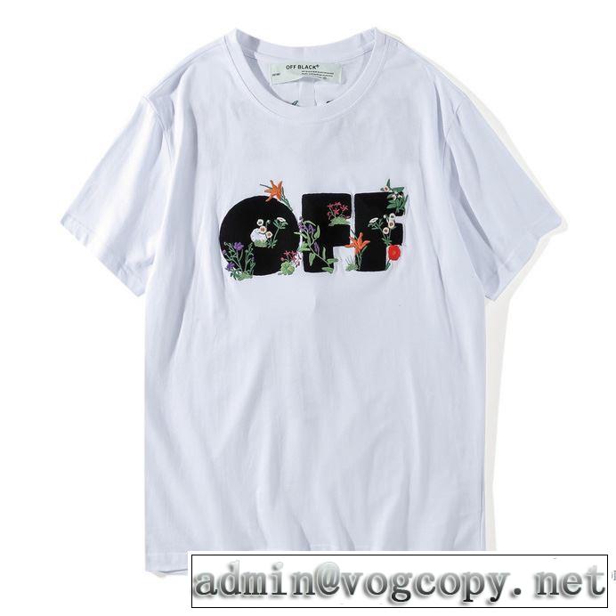 2018春夏新作2色可選 Off-White オフホワイト Tシャツ/半袖デザイン性の高い