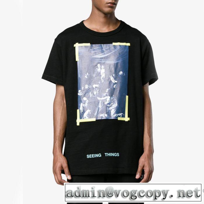 セール中 オフホワイトTシャツ/半袖2色可選 2018春夏新作Off-White 高級品 通販