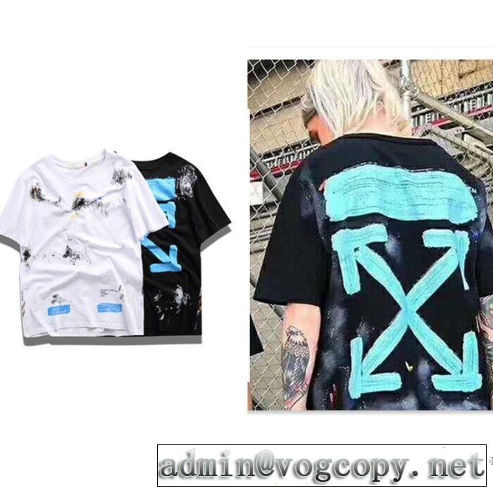 シンプル 半袖Tシャツ 2018最安値！ 2色可選 Off-White オフホワイト 有名人同じアイテム