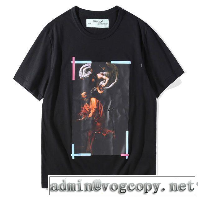  半袖Tシャツ 18ＳＳ美品 2色可選 肌に馴染みやすい Off-White オフホワイト 数量限定再入荷