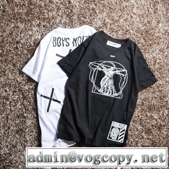 再入荷！ 2018新品入荷 Off-White オフホワイト 半袖Tシャツ 美品*入手困難 2色可選 人気急上昇中