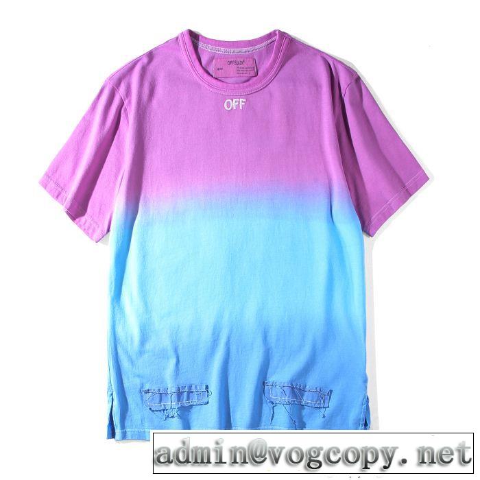  半袖Tシャツ Off-White 高級感が漂うオフホワイト 2色可選通気性に優れた
