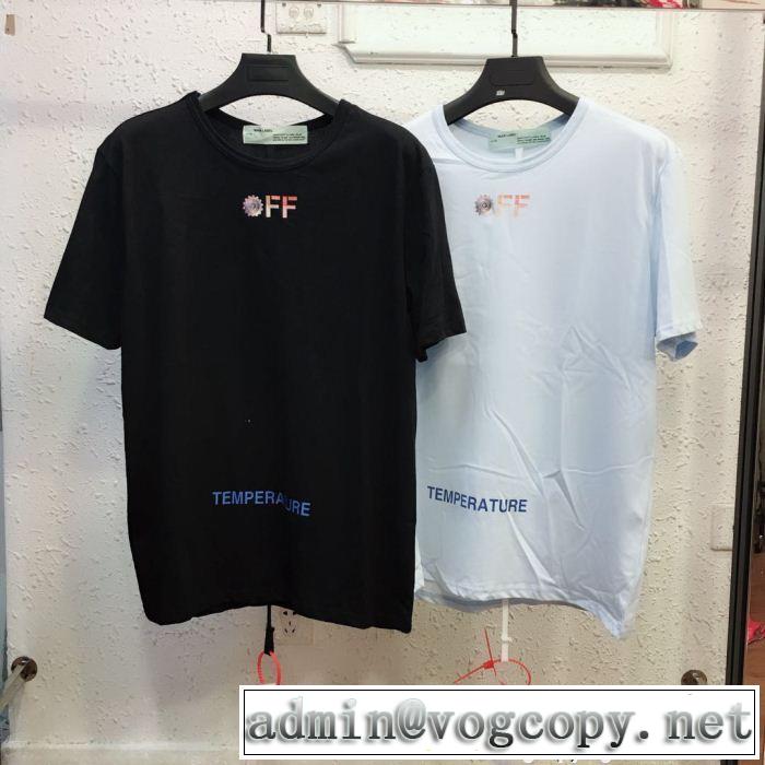  2018新品入荷半袖Tシャツ Off-White今季新作登場 オフホワイト2色可選現代的な印象