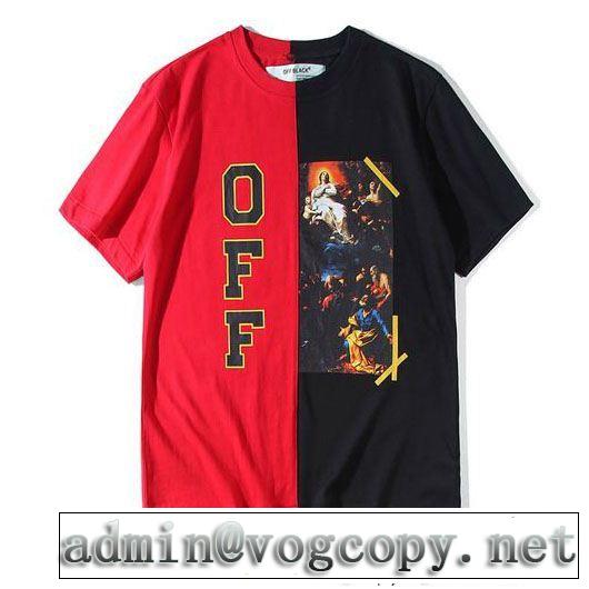 2色可選配色切替 超激安価格半袖Tシャツ Off-White オフホワイト