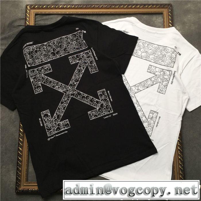 目前の注目ブランド 旬のアイテム華やかさ満点 オフホワイト半袖/Tシャツ 2色可選Off-White