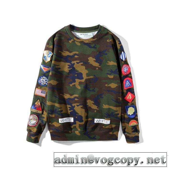  ミックス感が溢れる Off-White オフホワイトプルオーバーパーカー2018【SALE！】