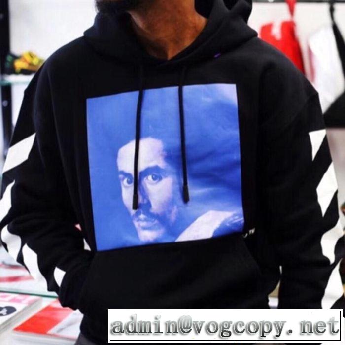2018秋冬の定番新品到来! Off-White 大流行中オフホワイト 2色可選 パーカー高品質な