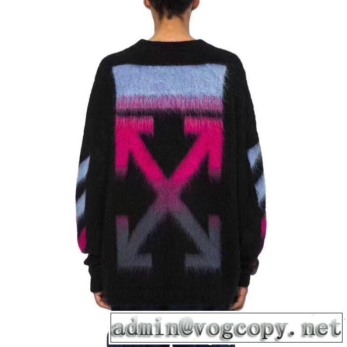 秋冬トレンド Off-White オフホワイト高感度アイテム 2色可選 プルオーバーパーカー