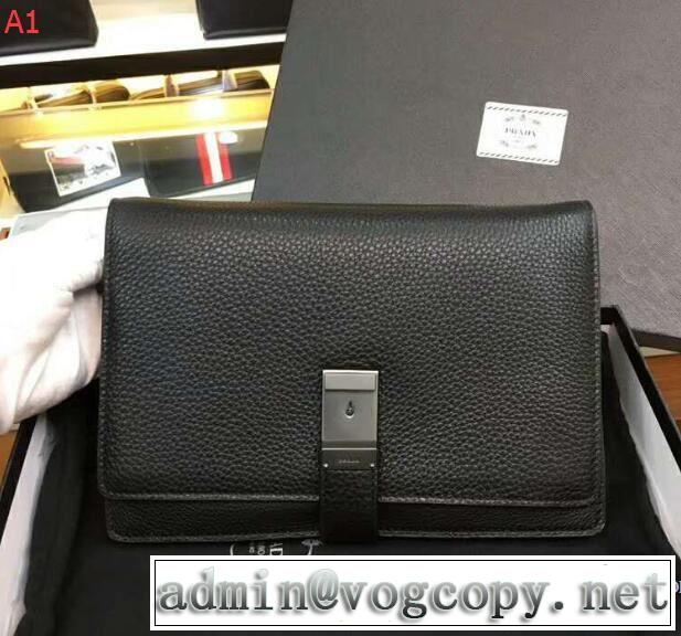 上品な輝きを放つ形 2色可選 プラダ PRADA 2018春夏新作 ビジネスケース