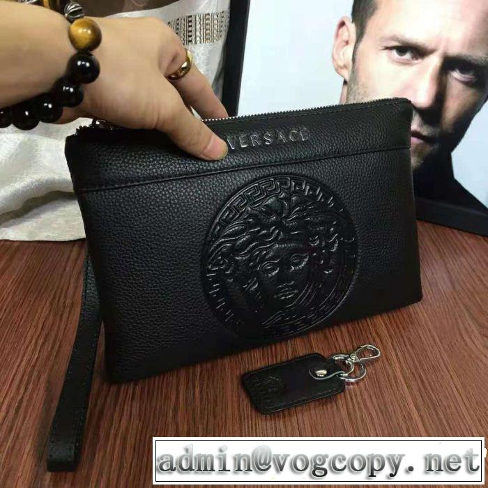 ポーチ2018人気の主流アイテム ヴェルサーチ 現代的な印象 VERSACE 海外先行発売！