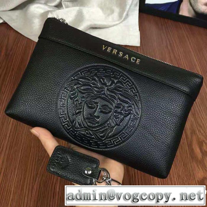 ポーチ2018人気の主流アイテム ヴェルサーチ 現代的な印象 VERSACE 海外先行発売！