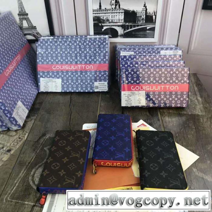 毎日大活躍 2018春夏新作 ルイ ヴィトン LOUIS VUITTON 長財布 3色可選首胸ロゴ