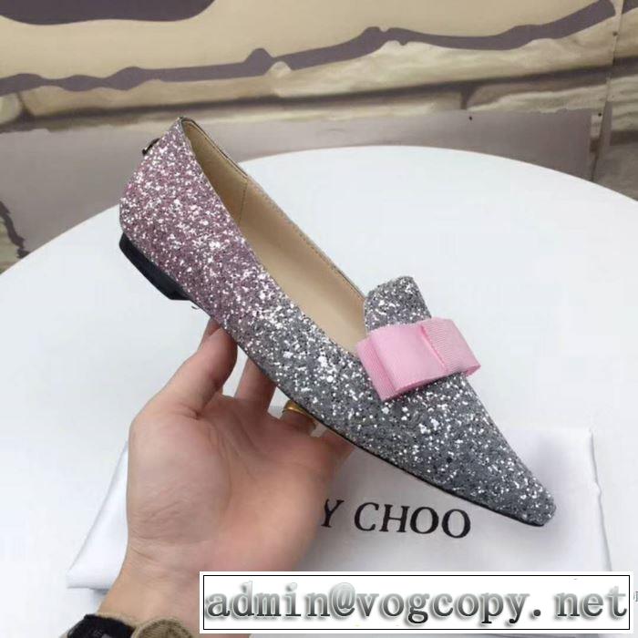大流行中 3色選択可ジミーチュウ JIMMY CHOO 2018春夏新作レディース ローヒール