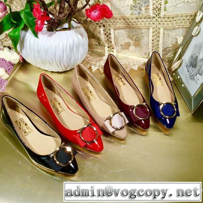 2018春夏新作多色選択可ローヒール サルヴァトーレフェラガモ FERRAGAMO美品*入手困難