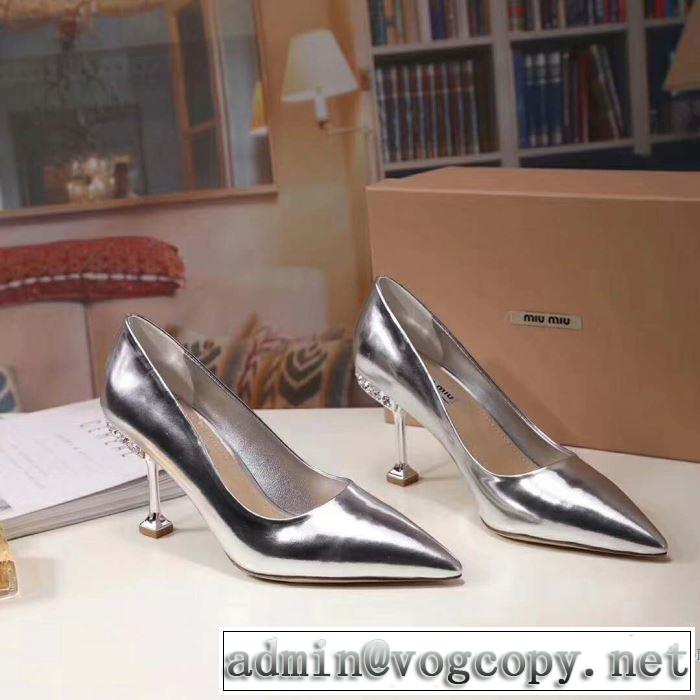 注目美品 多色選択可ミュウミュウ MIUMIU 2018春夏新作ハイヒール