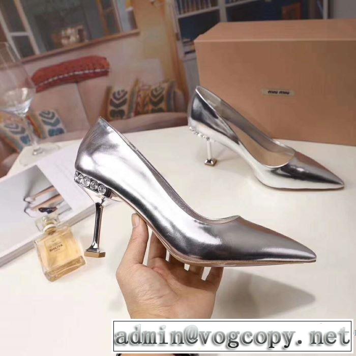 注目美品 多色選択可ミュウミュウ MIUMIU 2018春夏新作ハイヒール