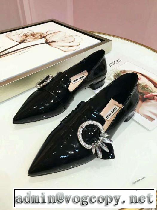 2018春夏新作ミュウミュウ MIUMIU 3色可選太ヒール/スティックヒール稀少*入手困難