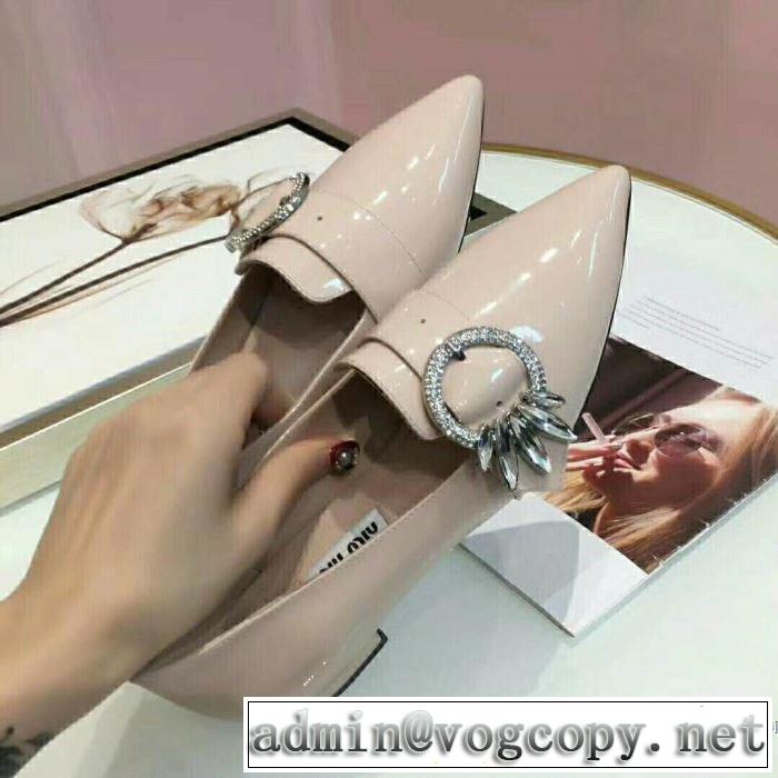2018春夏新作ミュウミュウ MIUMIU 3色可選太ヒール/スティックヒール稀少*入手困難
