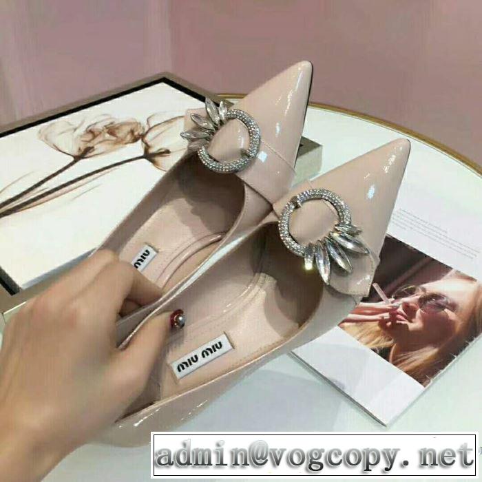 赤字価格 MIUMIU 2018春夏新作ハイヒール2色選択可ミュウミュウ