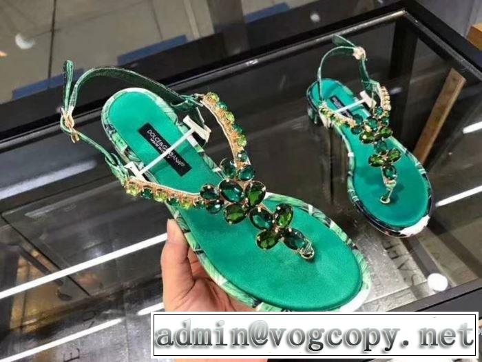 サンダル 3色可選 希少価値大！ ドルチェ＆ガッバーナ Dolce&Gabbana 2018春夏新作