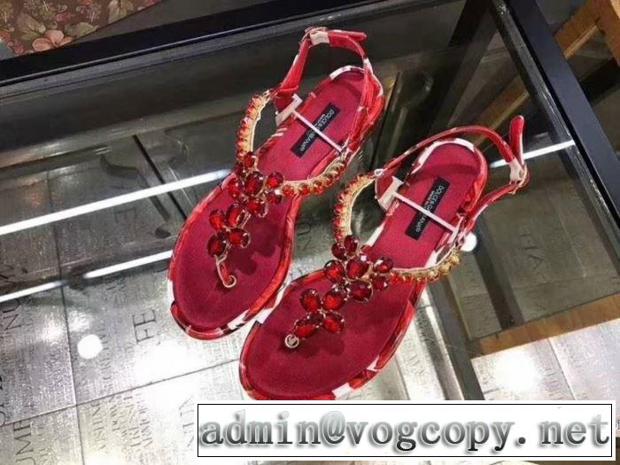 サンダル 3色可選 希少価値大！ ドルチェ＆ガッバーナ Dolce&Gabbana 2018春夏新作