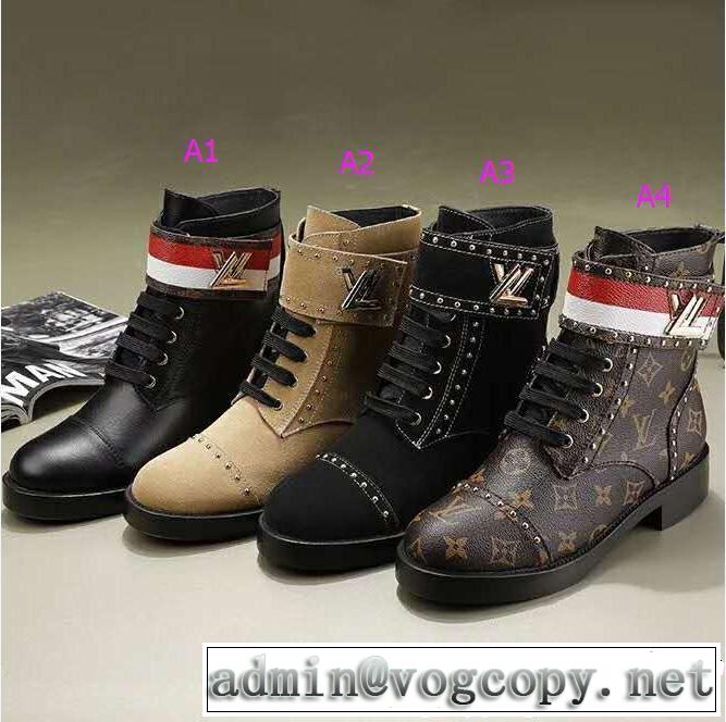 ストリートファッション 4色可選  ルイヴィトン 人気急上昇中 LOUIS VUITTON  ショートブーツ  美品*入手困難