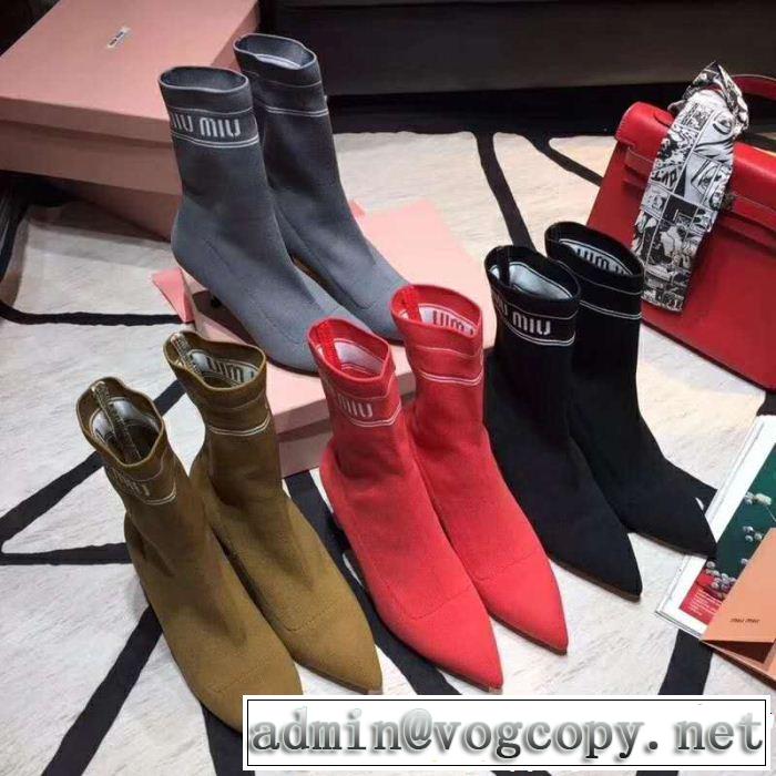  激安特売中 多色可選 ブーツ SALE品追加  ミュウミュ 暖かな着心地 ウMiuMiu 2018新品入荷